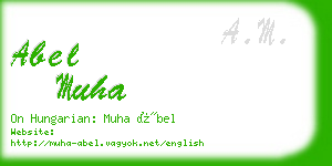 abel muha business card